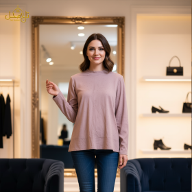 بلوزة بأكمام طويلة